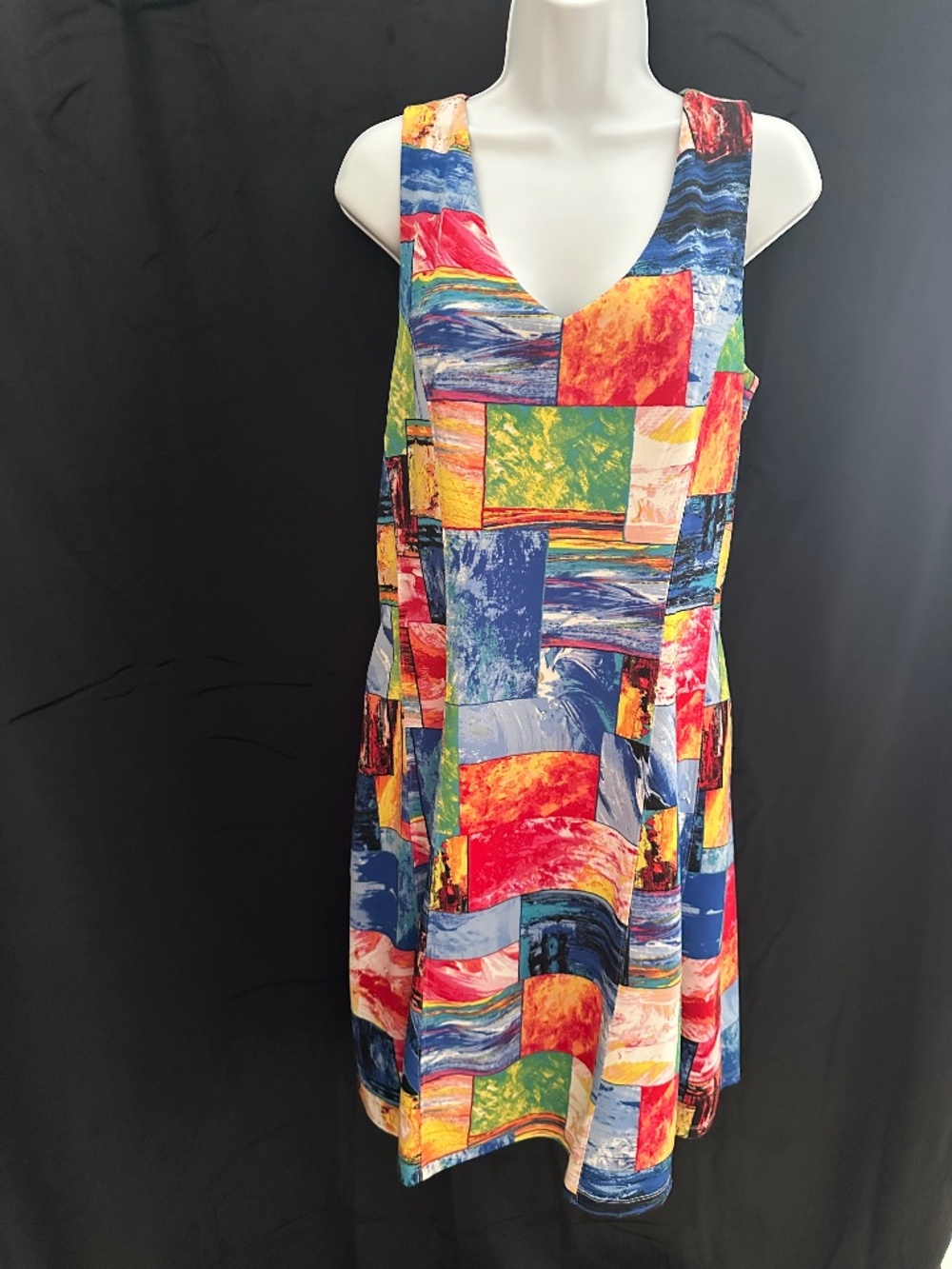 Tango Mango Collection, multicolor sleeveless dress, size L